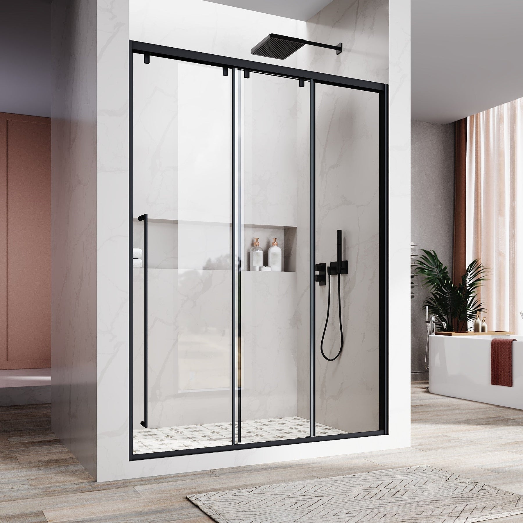 Unikoo frameless sliding shower door in matte black — buyer's guide to choosing the right shower enclosure