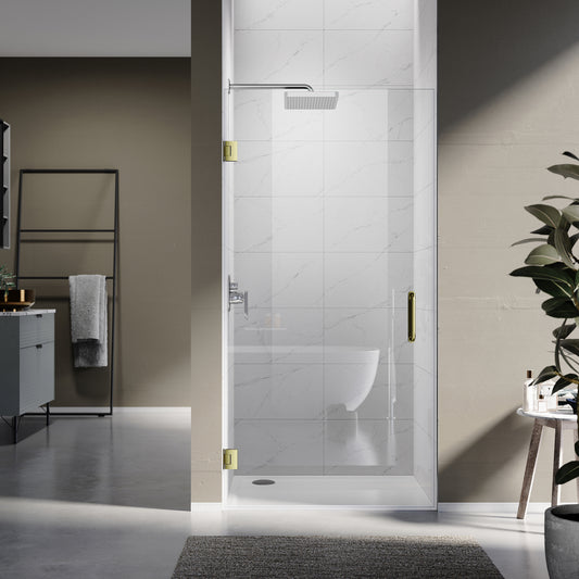 UKH07A 29-1/8 in. to 29-3/4 in. W X 80 in. H Frameless Hinged Shower Door with EnduroShield 3/8 in. Clear Glass wholesale