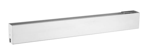 1/2" GLASS 4" SQUARE DOOR RAIL WITH TOP SWING PIVOT, LEFT HAND FROM INTERIOR VIEW(CDR4STL)