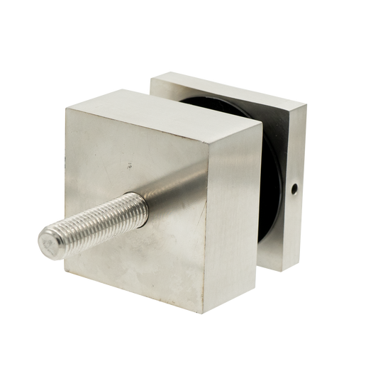 GLASS RAIL SQUARE STANDOFF BASE & CAP - 2 in DIAMETER X 1 in LONG PROJECTION (CSS14CP)