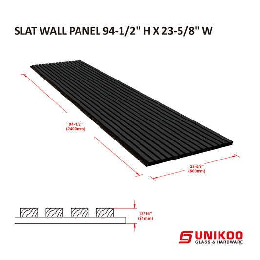 Wooden Slat Wall Panel 94-1/2in H X23-5/8in W (2PCS/PK)