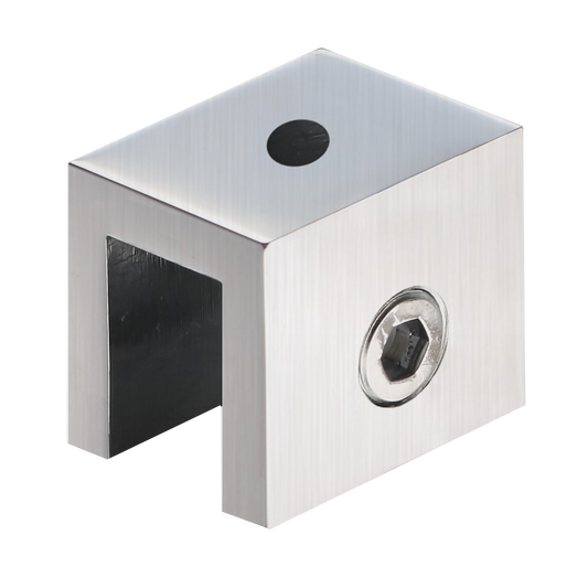 GLASS CLAMP - SQUARE INTERIOR SHOWER SHELF CLAMP (GCS10)