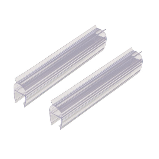 JUNTA DE PLÁSTICO - JUEGO COMBINADO PARA PUERTAS CORREDERAS DOBLES - 2 TIRADAS DE SELLADO DE VIDRIO A PARED
