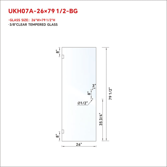 SWING DOOR GLASS - DOOR (W/BOX) WITH ENDURO SHIELD COATING ON BOTH SIDE