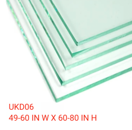 UKD06 CRISTAL PARA PUERTA CORREDERA (A+B) CRISTAL CON REVESTIMIENTO ENDURO SHIELD EN AMBAS CARAS