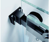 UNIKOO ADJ. 56"-60" x 76" Frameless Double Sliding Shower Unit with 3/8 "(10mm) Clear Tempered Safety Glass, Silent Top Rollers and A Square Profile Header in 316 & 304 Stainless Steel