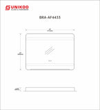 44 in. W x 33 in. H Rectangular Stain Steel Framed LED Light Anti-Fog Bathroom Vanity Mirror