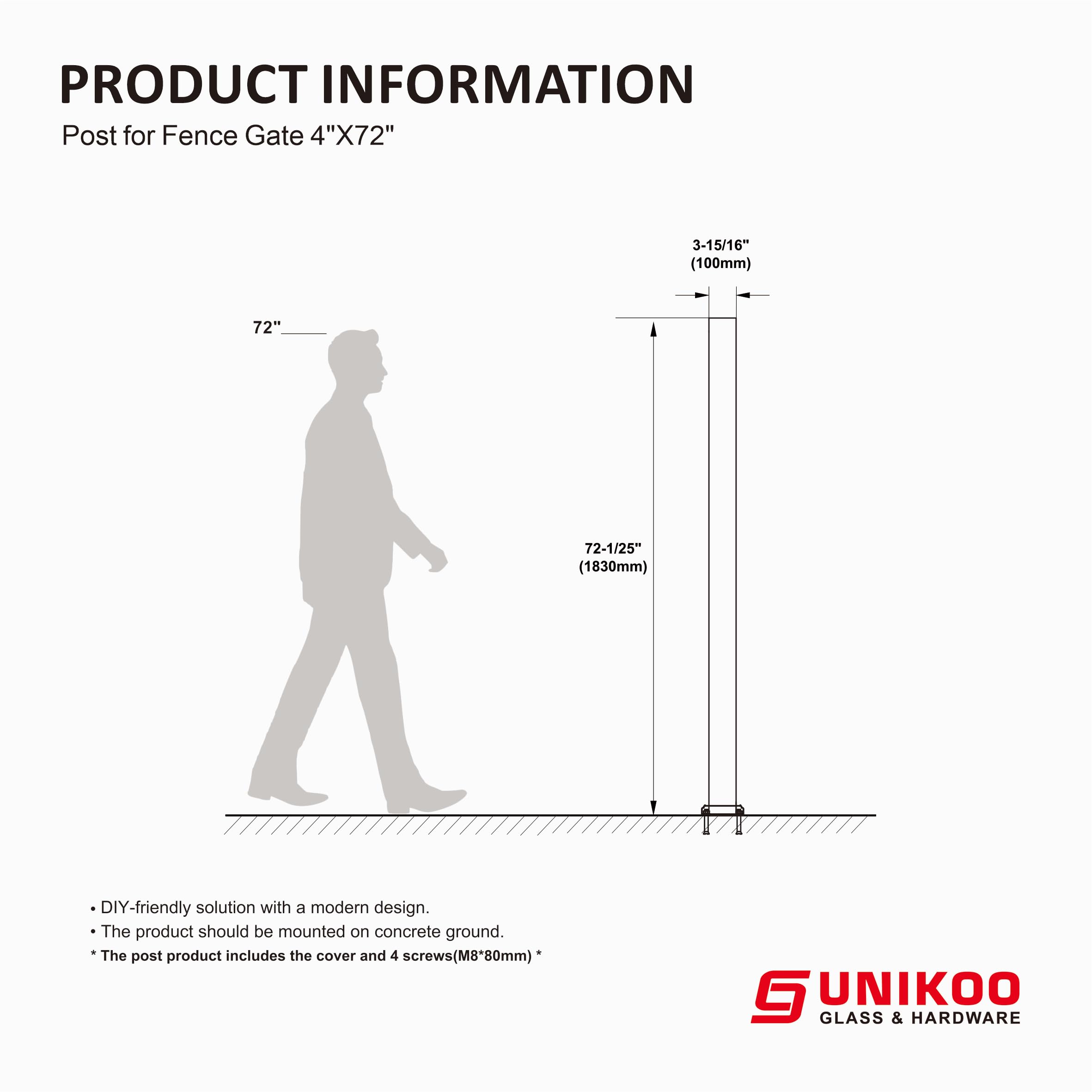 UNIKOO 1 panel de valla de privacidad de aluminio para protección contra el viento