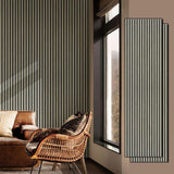 Panel de pared de listones de madera UNIKOO - 60 cm x 240 cm, panel 3D acanalado que absorbe el sonido, ideal para la decoración moderna del hogar.