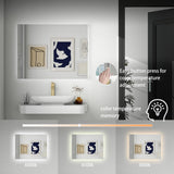 LED Backlit Bathroom Vanity Mirror with Dual Lighting, Anti-Fog, 3-Color Dimmable CRI90+, Memory Function, and Shatter-Proof Glass