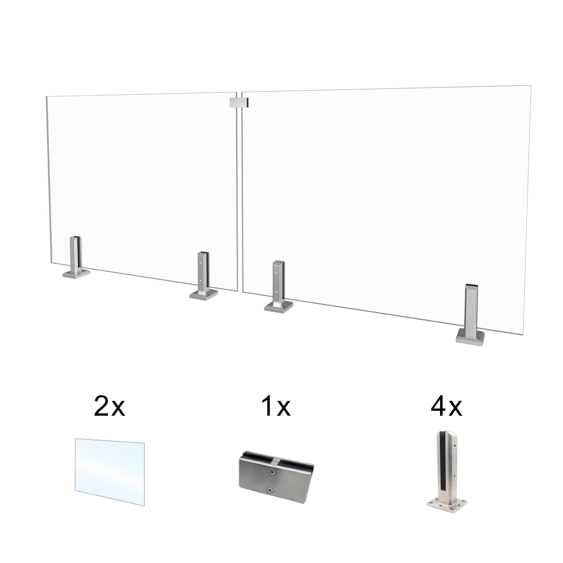 CLG-97 Glass Panel, 101x44cm, 2-Piece Set