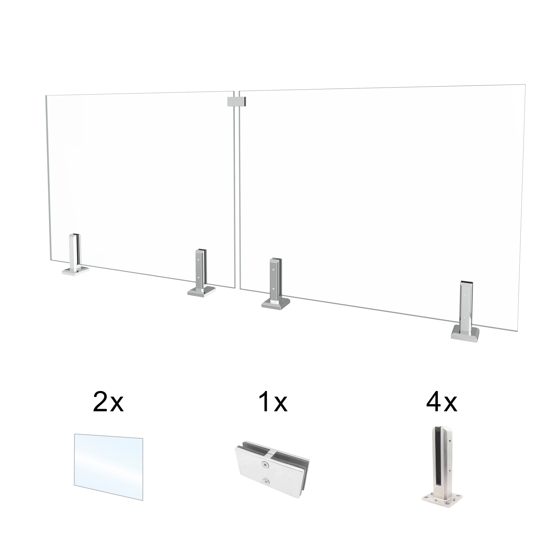 CLG-97 Glass Panel, 101x44cm, 2-Piece Set