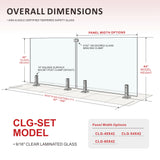 CLG-97 Glass Panel, 101x44cm, 2-Piece Set