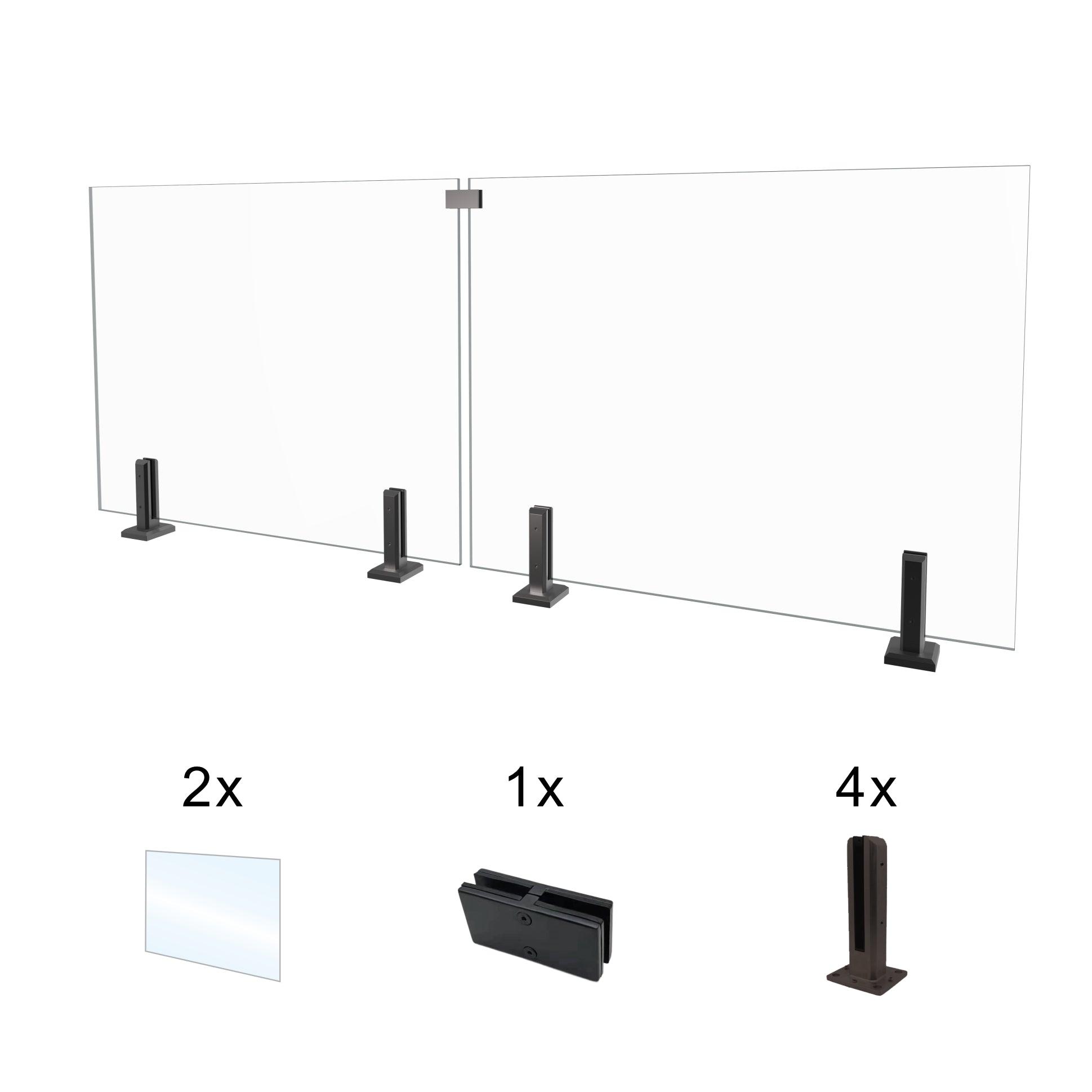 CLG-97 Glass Panel, 101x44cm, 2-Piece Set