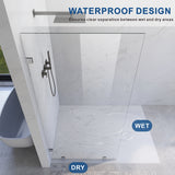 31 in W x 80 in. H Frameless Fixed Shower Glass Panel with 3/8 in. Clear Tempered Glass