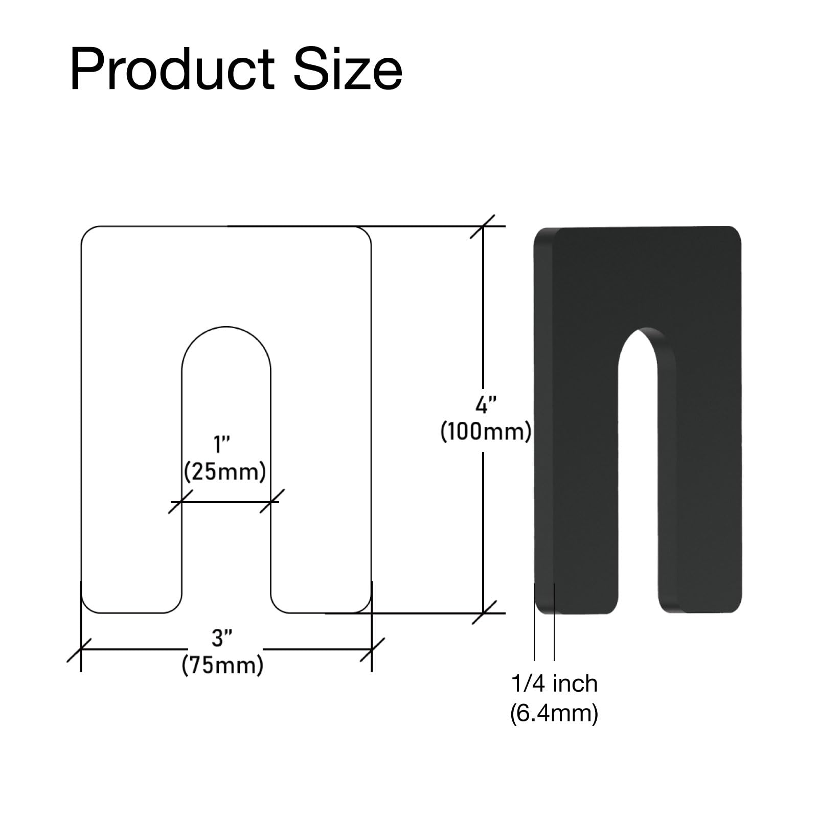 Unikoo Plastic Horseshoe Shims, High-Impact Styrene, Rust-Resistant Leveling Shims for Construction, Windows, Doors