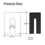 Unikoo Plastic Horseshoe Shims, High-Impact Styrene, Rust-Resistant Leveling Shims for Construction, Windows, Doors