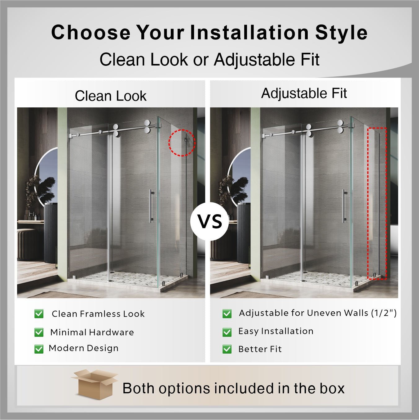 UKS04RP 66 to 72 in. W X 38-40 in. D X 80 in. H U-Channel Frameless Sliding Shower Door  with EnduroShield 3/8 in. Clear Glass