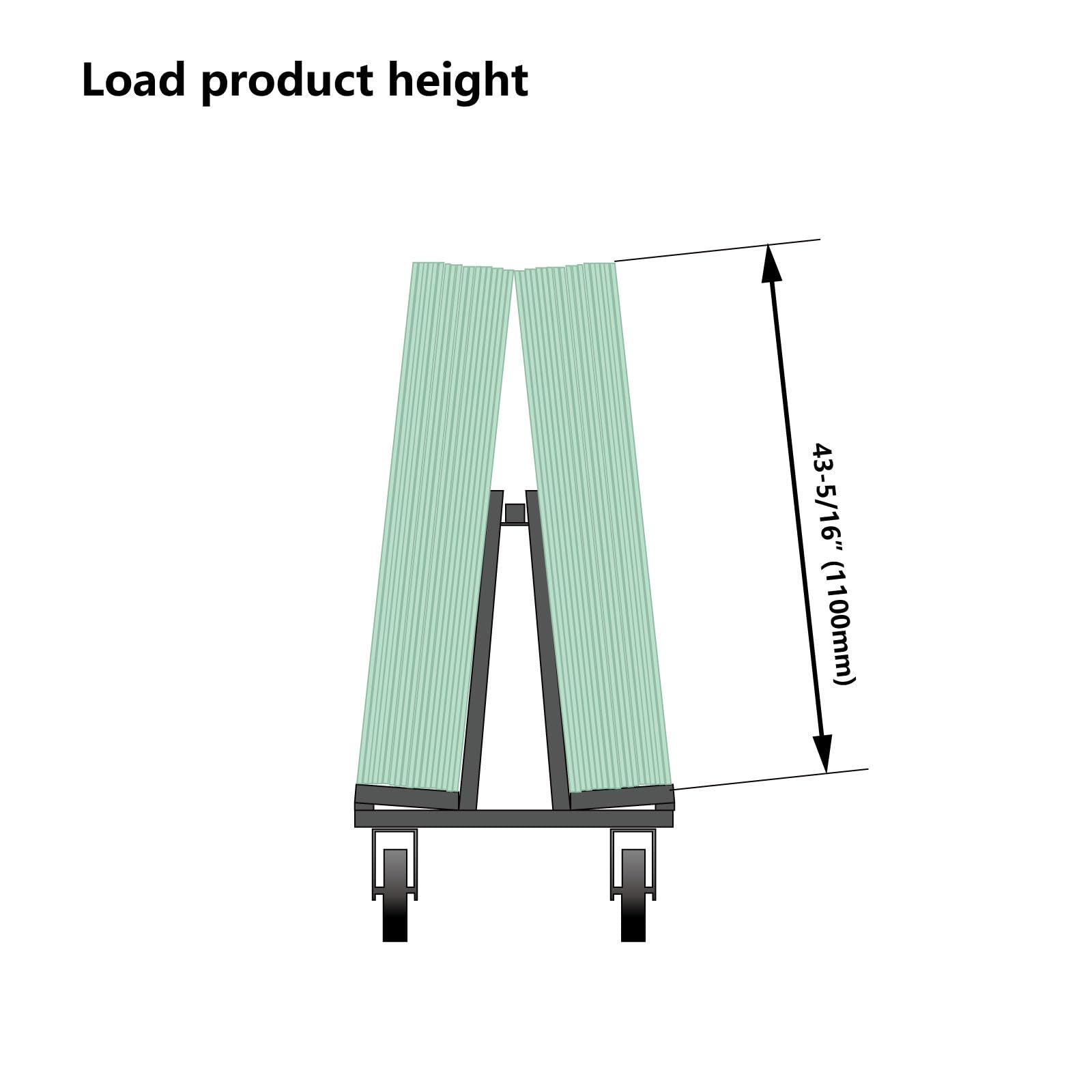 Unikoo Heavy Duty Drywall Cart, Glass Panel Dolly Handling Plywood Sheetrock Glass and Windows Service Cart
