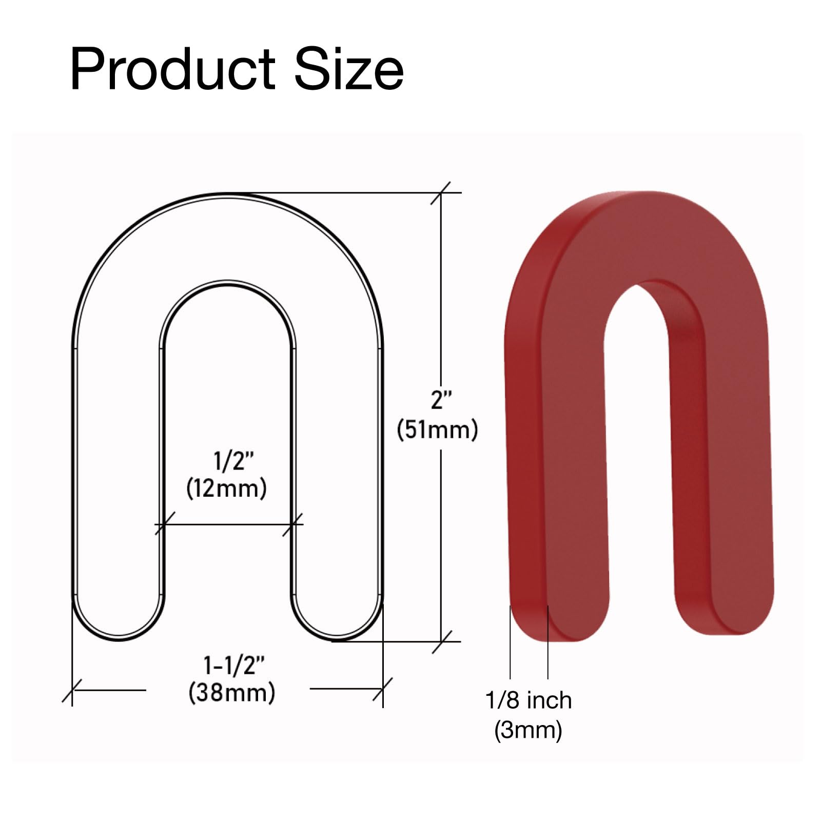 Unikoo Plastic Horseshoe Shims, High-Impact Styrene, Rust-Resistant Leveling Shims for Construction, Windows, Doors