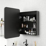 19-1/4 in. W x 27-1/4 in. H Surface Mount Right LED Light Mirror Anti-Fog Medicine Cabinet