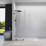 31 in W x 80 in. H Frameless Fixed Shower Glass Panel with 3/8 in. Clear Tempered Glass