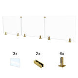 CRG-121 Glass Panel, 123x44cm, 3-Piece Set