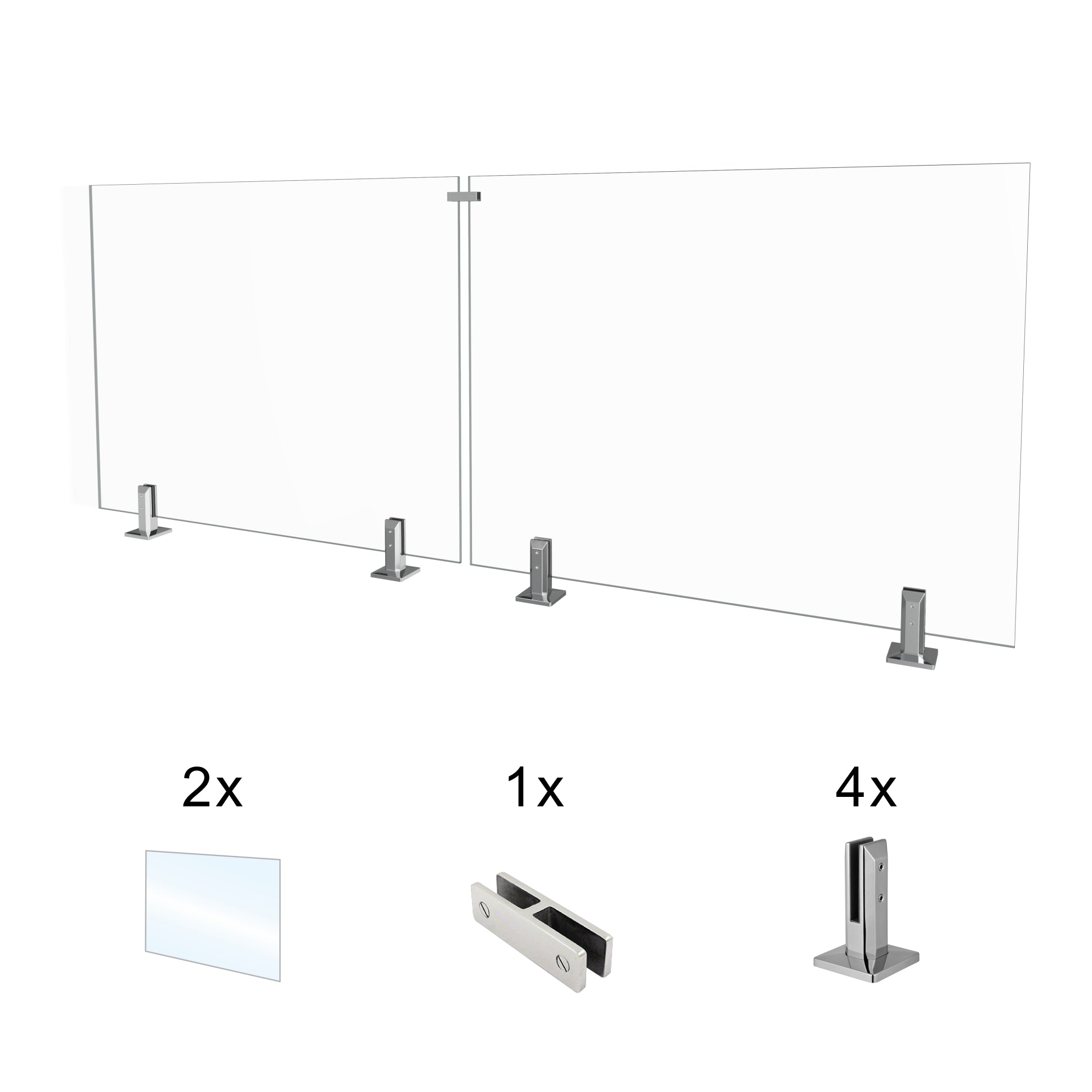 CRG-115 Glass Panel, 118x44cm, 2-Piece Set