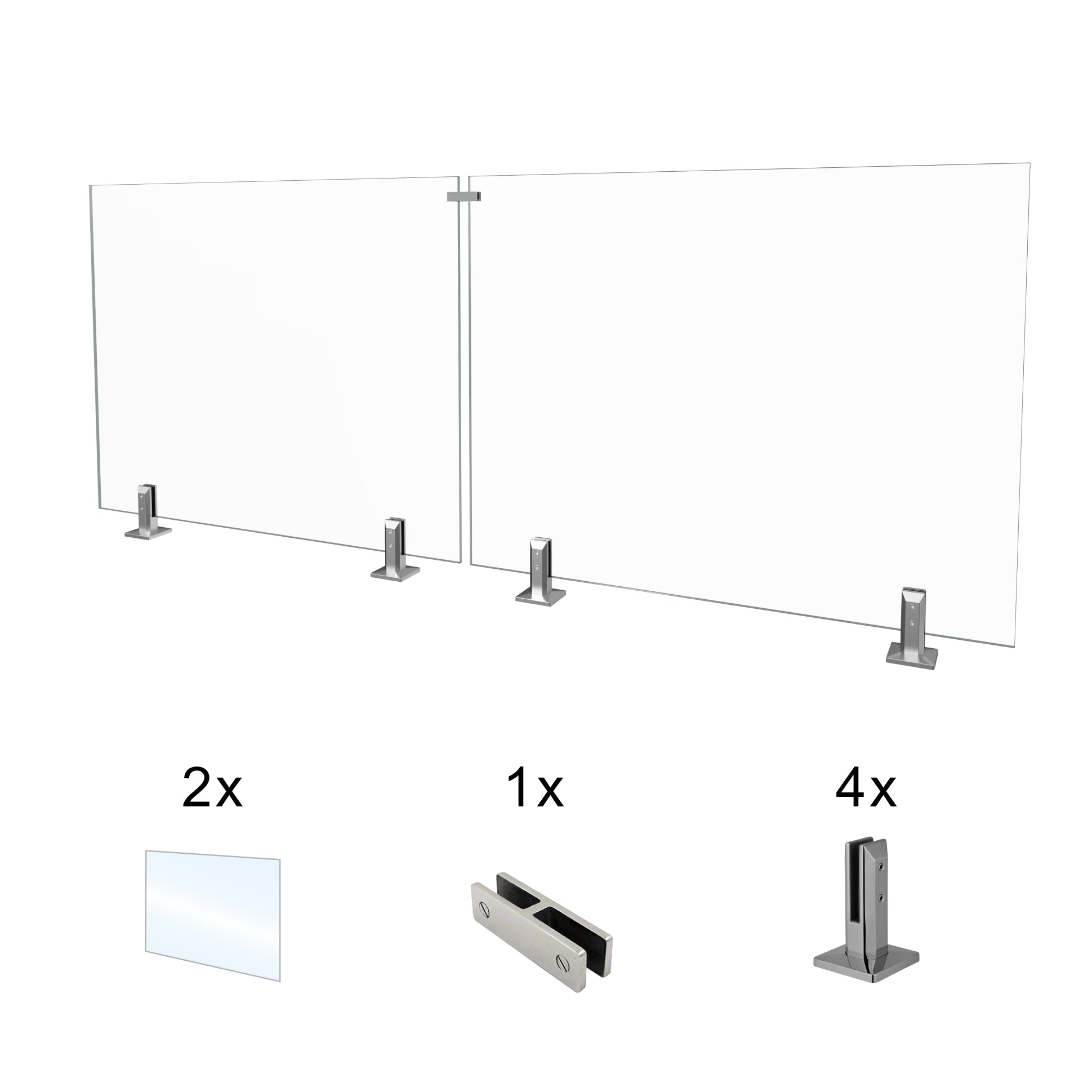 CRG-115 Glass Panel, 118x44cm, 2-Piece Set