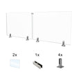 CRG-115 Glass Panel, 118x44cm, 2-Piece Set