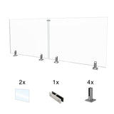 CRG-115 Glass Panel, 118x44cm, 2-Piece Set