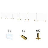 CRG-283 Glass Panel, 287x44cm, 6-Piece Set