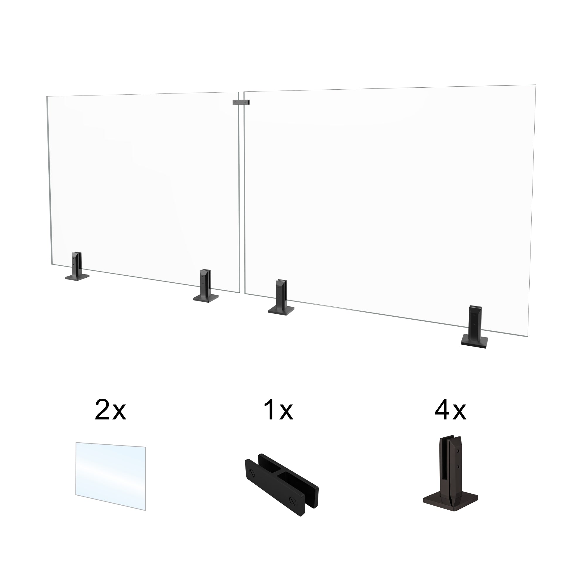 CRG-115 Glass Panel, 118x44cm, 2-Piece Set