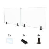 CRG-115 Glass Panel, 118x44cm, 2-Piece Set