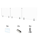 CRG-121 Glass Panel, 123x44cm, 3-Piece Set