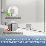 31 in W x 80 in. H Frameless Fixed Shower Glass Panel with 3/8 in. Clear Tempered Glass