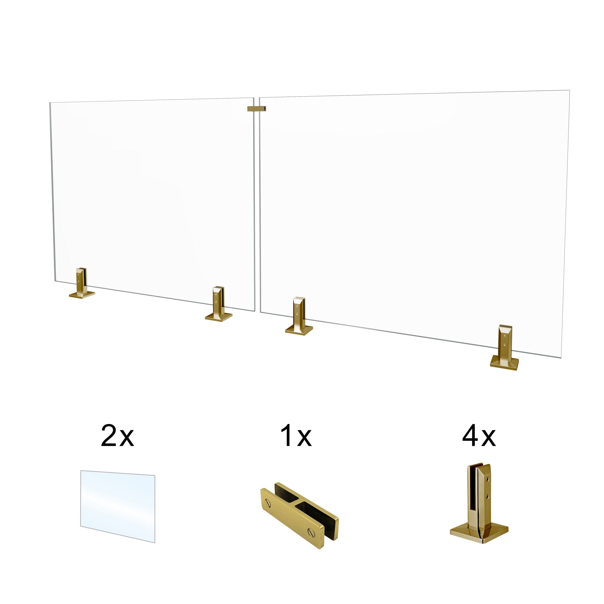 CRG-115 Glass Panel, 118x44cm, 2-Piece Set
