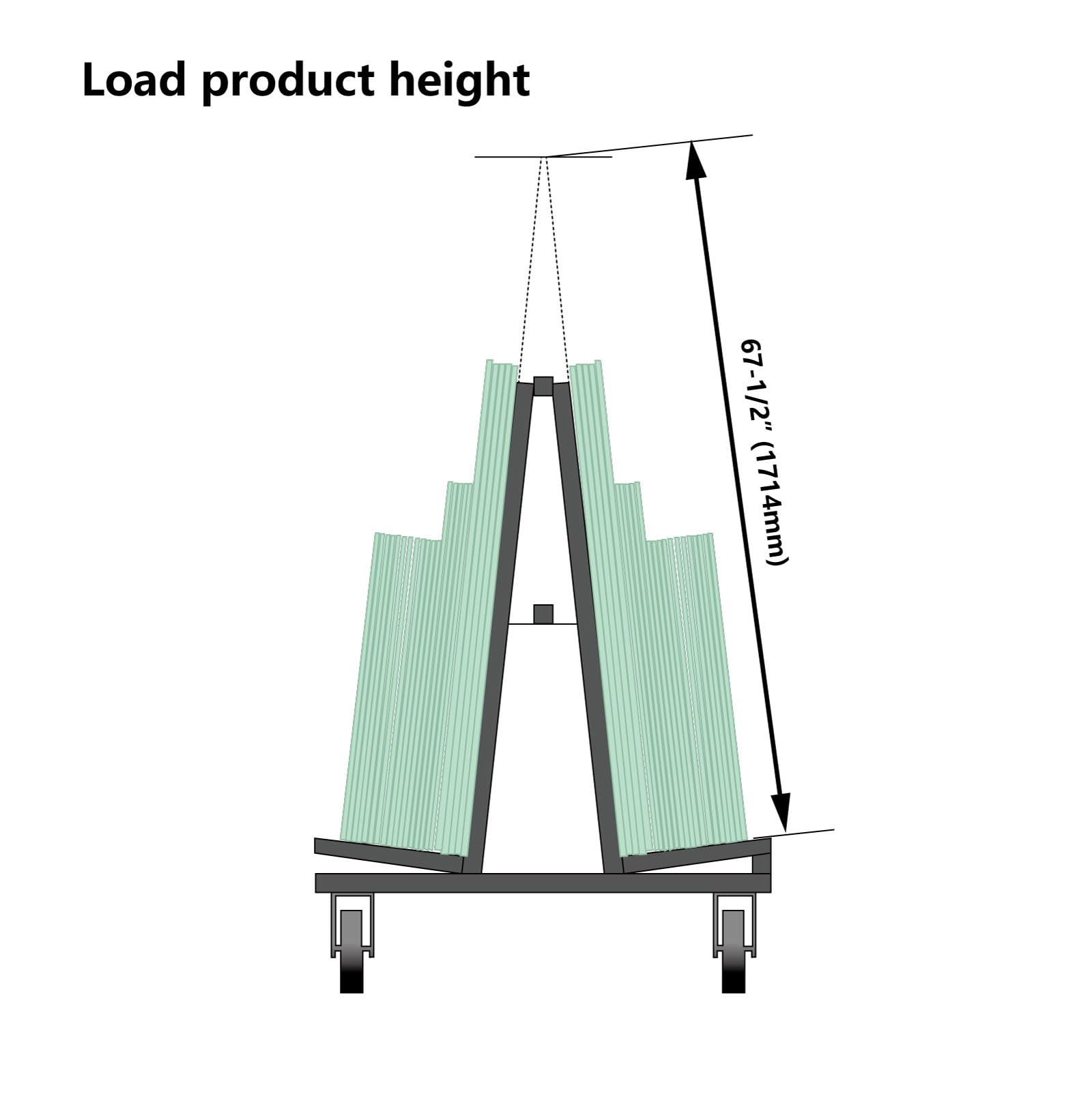 Unikoo Heavy Duty Drywall Cart, Glass Panel Dolly Handling Plywood Sheetrock Glass and Windows Service Cart