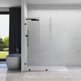 43 in W x 80 in. H Frameless Fixed Shower Glass Panel with 3/8 in. Clear Tempered Glass