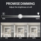 LED Backlit Bathroom Vanity Mirror with Dual Lighting, Anti-Fog, 3-Color Dimmable CRI90+, Memory Function, and Shatter-Proof Glass