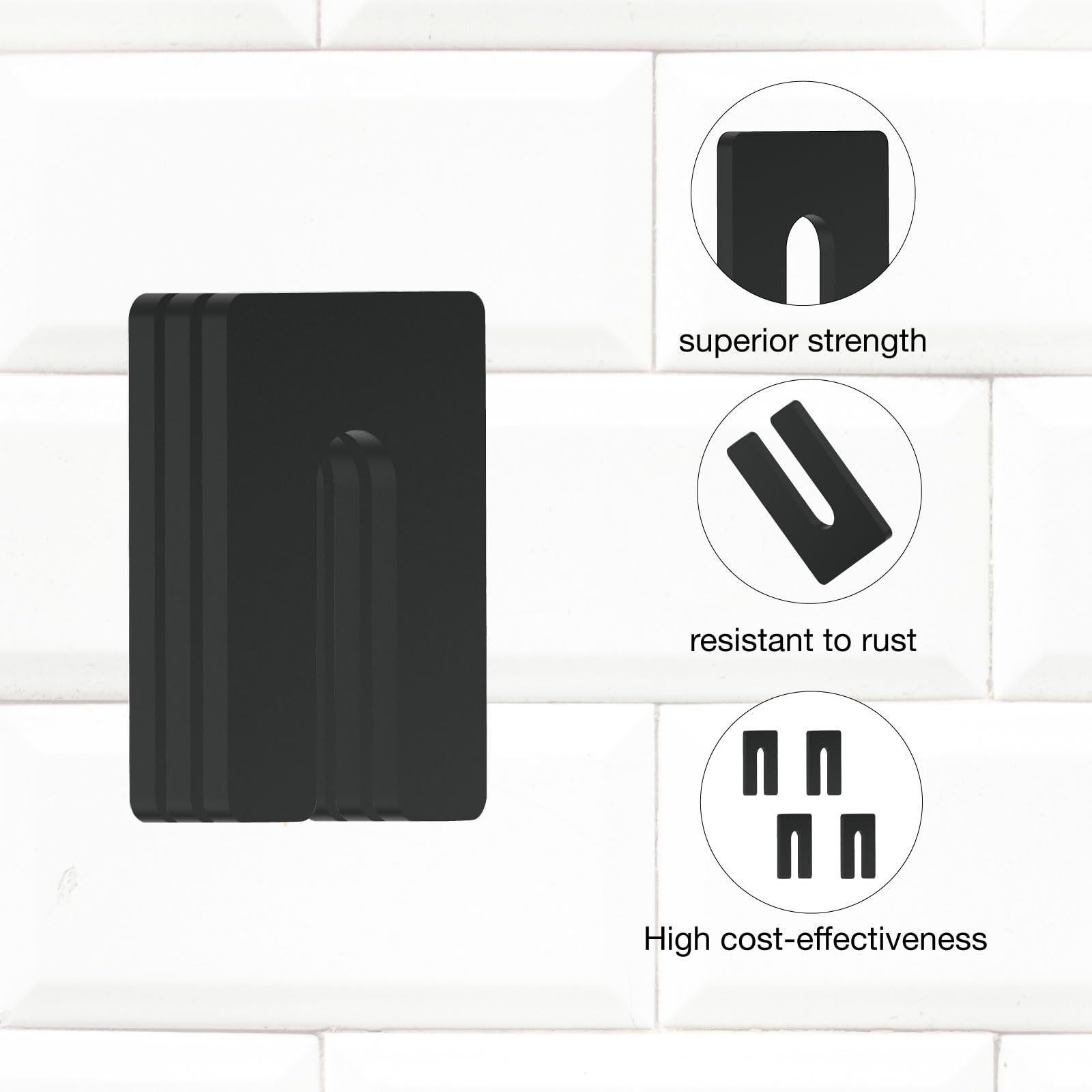 Unikoo Plastic Horseshoe Shims, High-Impact Styrene, Rust-Resistant Leveling Shims for Construction, Windows, Doors