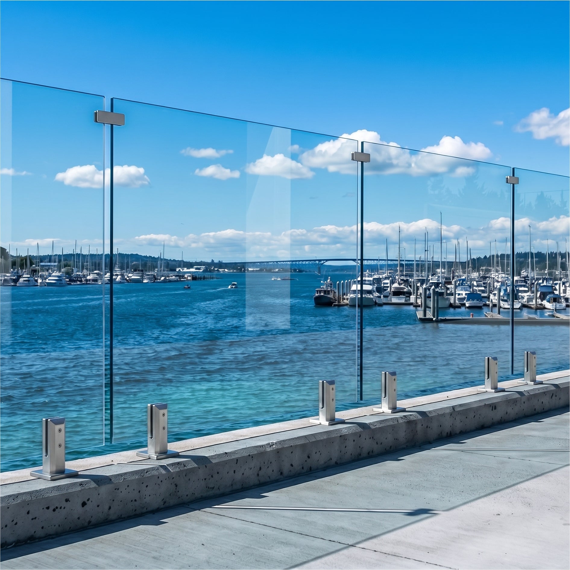 CRG-283 Glass Panel, 287x44cm, 6-Piece Set
