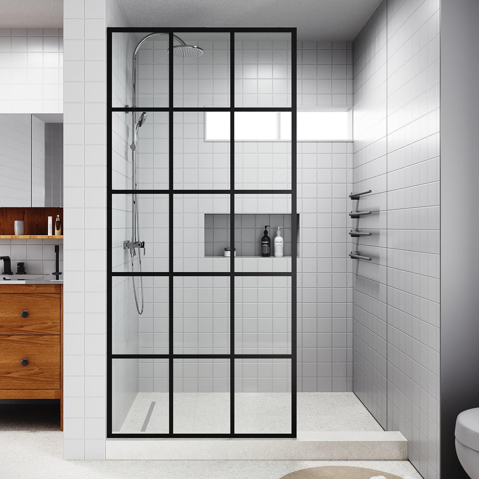 UKD06 Double Sliding Door Framed Shower Door with Enduro Shield