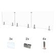 CLG-146 Glass Panel, 151x44cm, 3-Piece Set