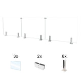 CLG-146 Glass Panel, 151x44cm, 3-Piece Set