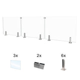 CLG-146 Glass Panel, 151x44cm, 3-Piece Set