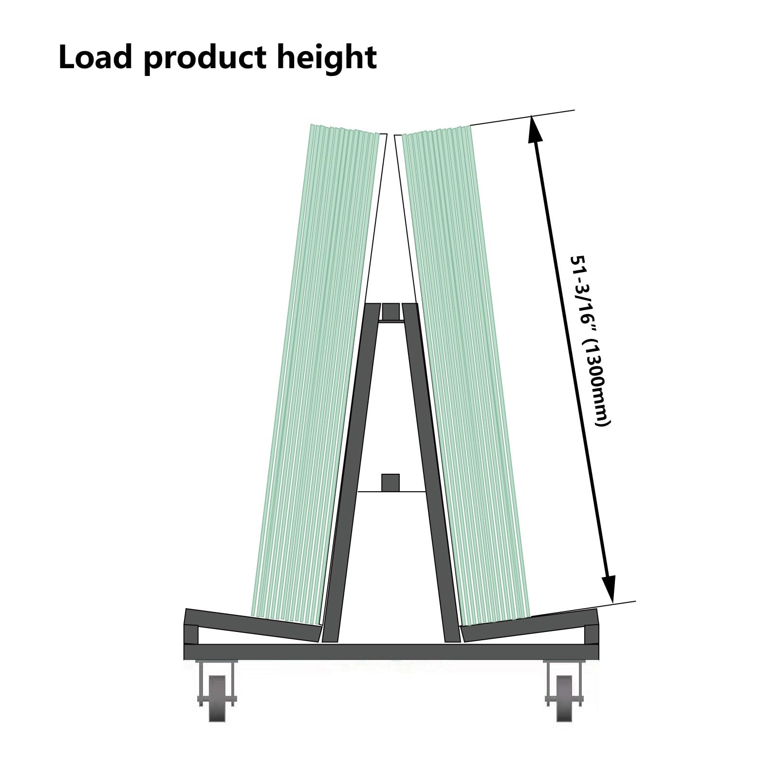 Unikoo Heavy Duty Drywall Cart, Glass Panel Dolly Handling Plywood Sheetrock Glass and Windows Service Cart
