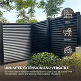 UNIKOO 1 panel de valla de privacidad de aluminio para protección contra el viento