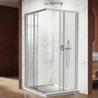 UK-E 40" L x 40" W x 72" H Square Corner Shower Door, Durable Aluminum Sliding Shower Enclosure with Enduro Shield 1/4" ANSI Certified Tempered Glass