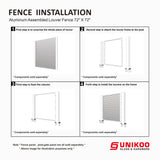 UNIKOO 1 panel de valla de privacidad de aluminio para protección contra el viento